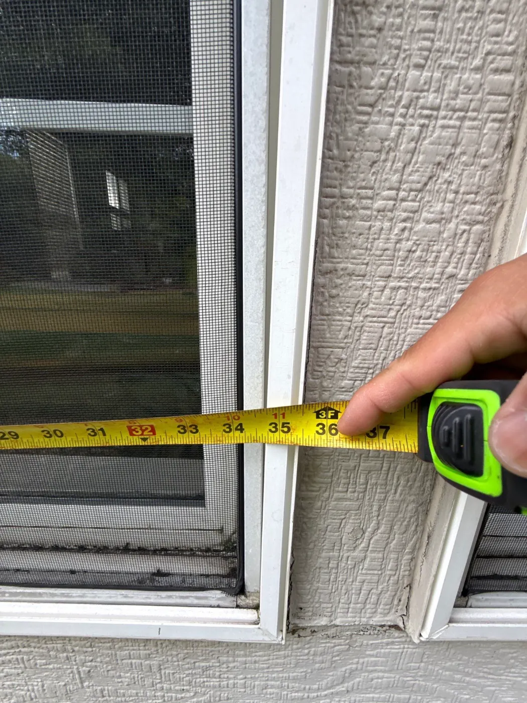 Frame and seal detail on a Whiteland window job